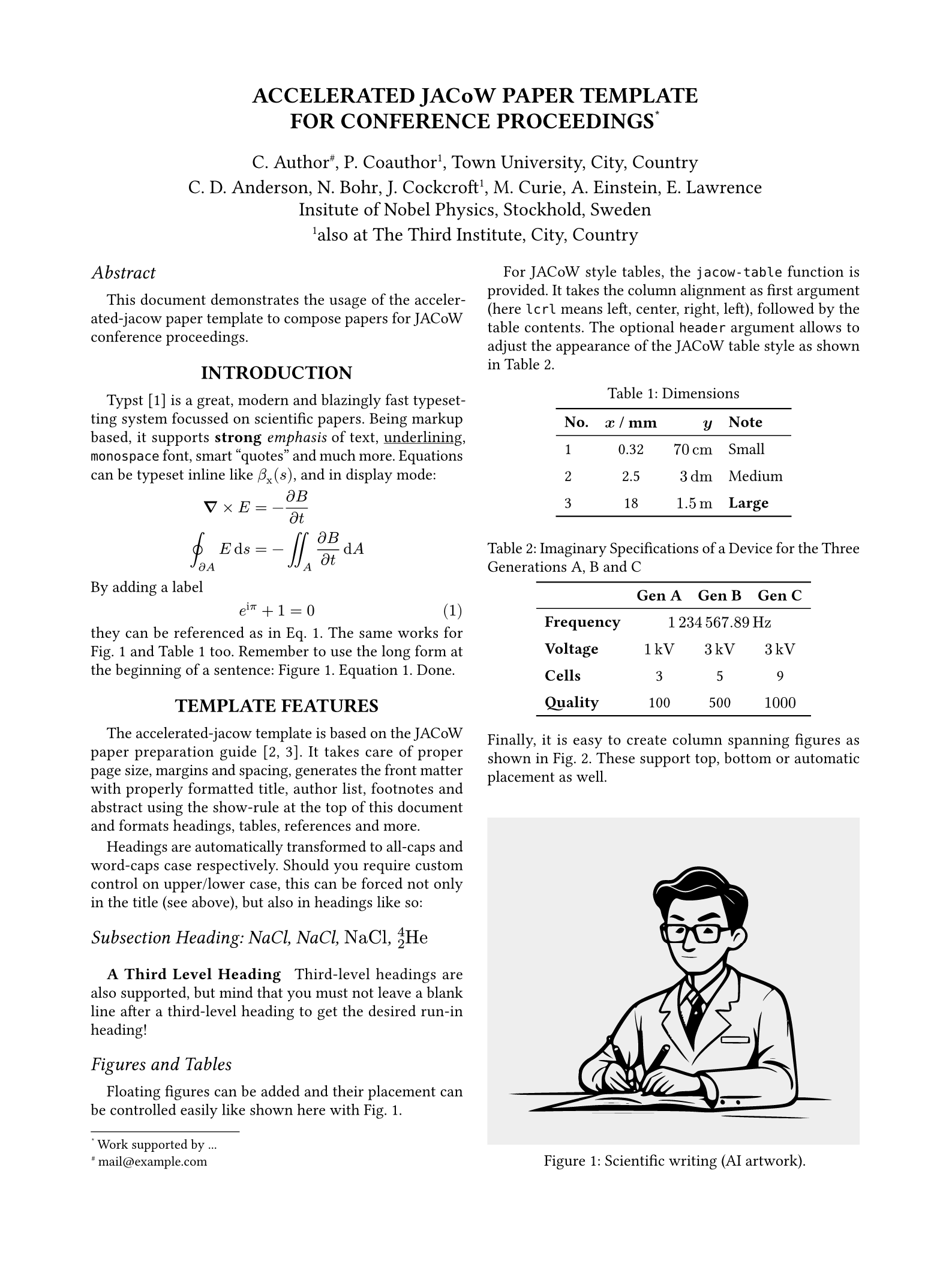 A conference paper compiled from the accelerated-jacow Typst Universe template